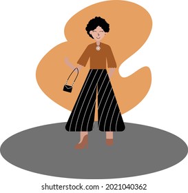 The fashionable woman looks so stunning. The accessories she wears is lovely and awesome