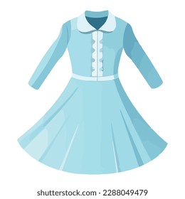 Fashionable women clothing in elegant blue isolated