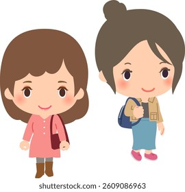 Fashionable women on the go