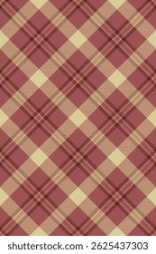 Fashioned pattern texture check, thin tartan vector background. Repeating fabric plaid textile seamless in red and yellow colors palette.