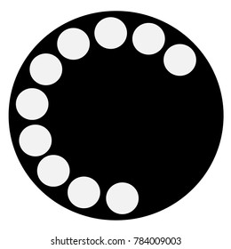 An fashioned typical telephone round isolated Icon
