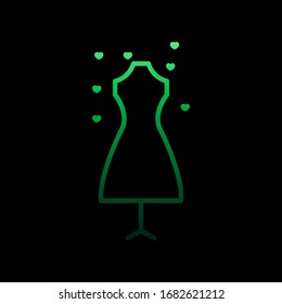 fashionista, heart nolan icon. Simple thin line, outline vector of Heartbeat icons for ui and ux, website or mobile application