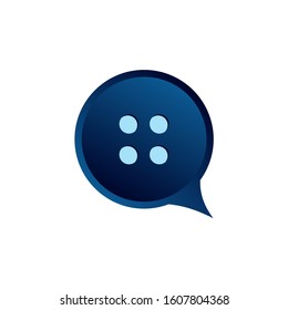Fashiontalk. A simple logo, with a flat design style. This logo depicts Buttoned shirt that forms a conversation callout.