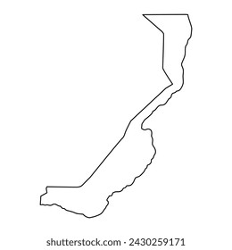 Fashoda State map, administrative division of South Sudan. Vector illustration.
