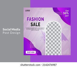 Fasion banner Social Media post story web banner, Set of promotion square banners template. 