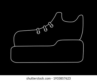 fasion boots white on black background