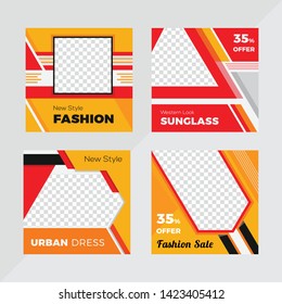 Fasion Sale Social Media post story web banner design template. 