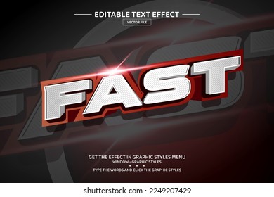 Fast 3D editable text effect template