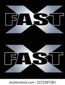 FAST 7.eps T-Shirt logo Design vector