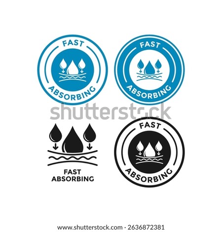 Fast absorbing badge logo design. Suitable for information, manufacture and product label