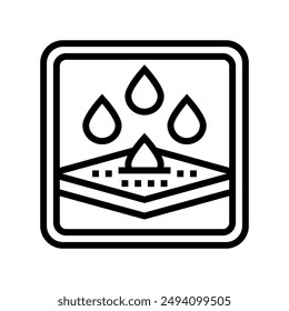 fast absorbing product label caution line icon vector. fast absorbing product label caution sign. isolated contour symbol black illustration