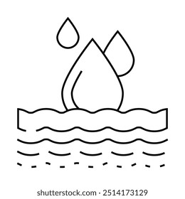 Vector de icono de línea de precaución de etiqueta de producto de rápida absorción. signo de precaución de etiqueta de producto de rápida absorción. símbolo de contorno aislado ilustración negra