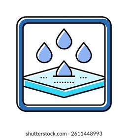 fast absorbing product label caution color icon vector. fast absorbing product label caution sign. isolated symbol illustration