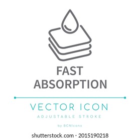 Fast Absorption Line Icon. Cosmetic Product Vector Symbol.