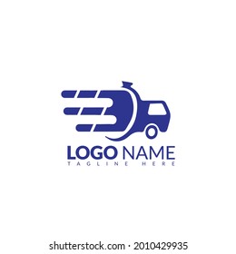  Fast aerodynamic Logo Template Design Truck silhouette transport logo template vector