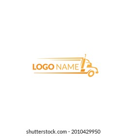  Plantilla rápida de logotipo aerodinámico Diseño de la silueta de transporte de camión plantilla de vector