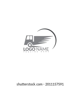  Plantilla rápida de logotipo aerodinámico Diseño de la silueta de transporte de camión plantilla de vector