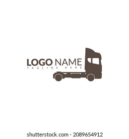 Fast aerodynamic Logo Template Design Truck silhouette transport logo template vector
