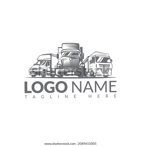 Fast aerodynamic Logo Template Design\
Truck silhouette transport logo template\
vector\
