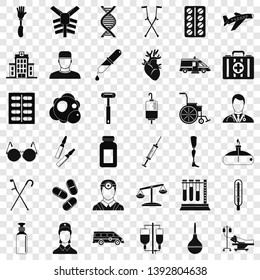Fast aid icons set. Simple style of 36 fast aid vector icons for web for any design