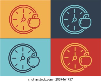 Fast Apple Pie Logo Template, Simple Flat Icon of apple,food,pie