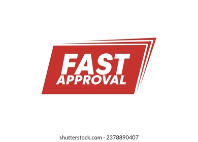 Fast approval abstract vector badge design concept