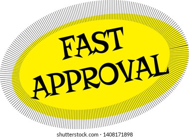 FAST APPROVAL stamp on white