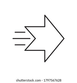 Fast Arrow Icon Over White Background Stock Vector (Royalty Free ...