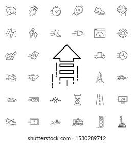 Fast arrow icon. Universal set of speed for website design and development, app development