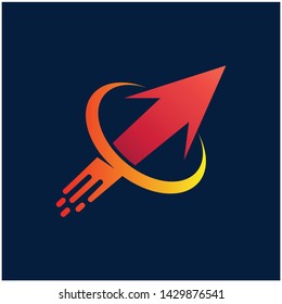 Fast Arrow Illustration Logo Design