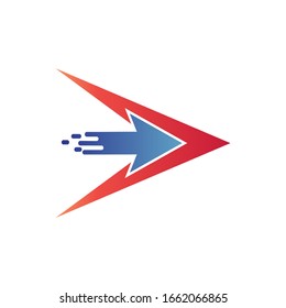 Fast arrow logo design vector