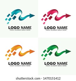 Fast arrow logo template, number two logo, letter Z fast logo symbol