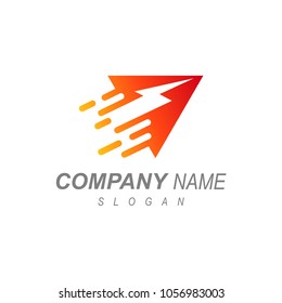 Fast Arrow Thunder Launch Logo Design
