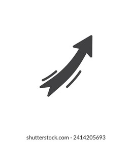 Fast arrow Up vector icon. filled flat sign for mobile concept and web design. Floating Arrow Up glyph icon. Symbol, logo illustration. Vector graphics