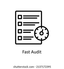 Fast Audit Vector Outline icons for your digital or print projects.