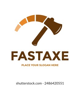 Fast axe vector logo template. This design use axe and speed symbol. Suitable for business.