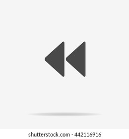 Fast back rewind icon. Vector concept illustration for design.