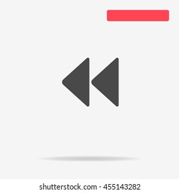 Fast back rewind icon. Vector concept illustration for design.