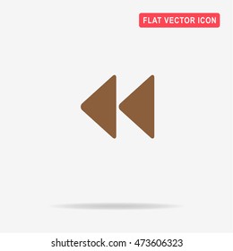Fast back rewind icon. Vector concept illustration for design.