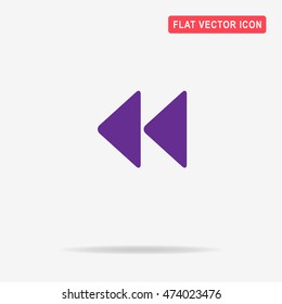 Fast back rewind icon. Vector concept illustration for design.