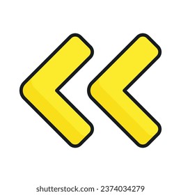 Fast backward arrow icon design, ready for premium use