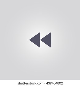 fast backward icon. fast backward sign