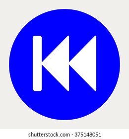 Fast Backward navigation button.Vector illustration.