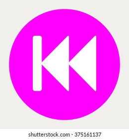 Fast Backward navigation button.Vector illustration.