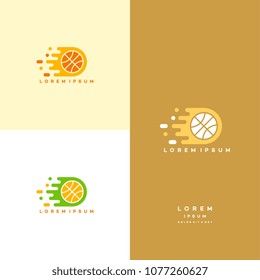 Fast Basket Ball Motion logo template, Basketball logo designs