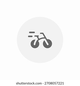 vetor de sinal de ícone de bicicleta rápida