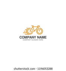 Fast bike logo design vector template
