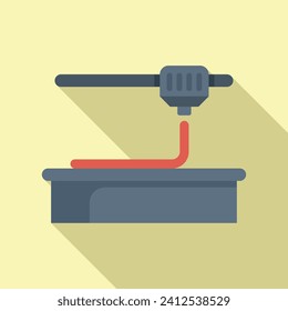 Fast bioprinting icon flat vector. Organ medical. Science engineering