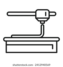 Fast bioprinting icon outline vector. Organ medical. Science engineering