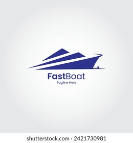 Fast Boat Logo Design Template.